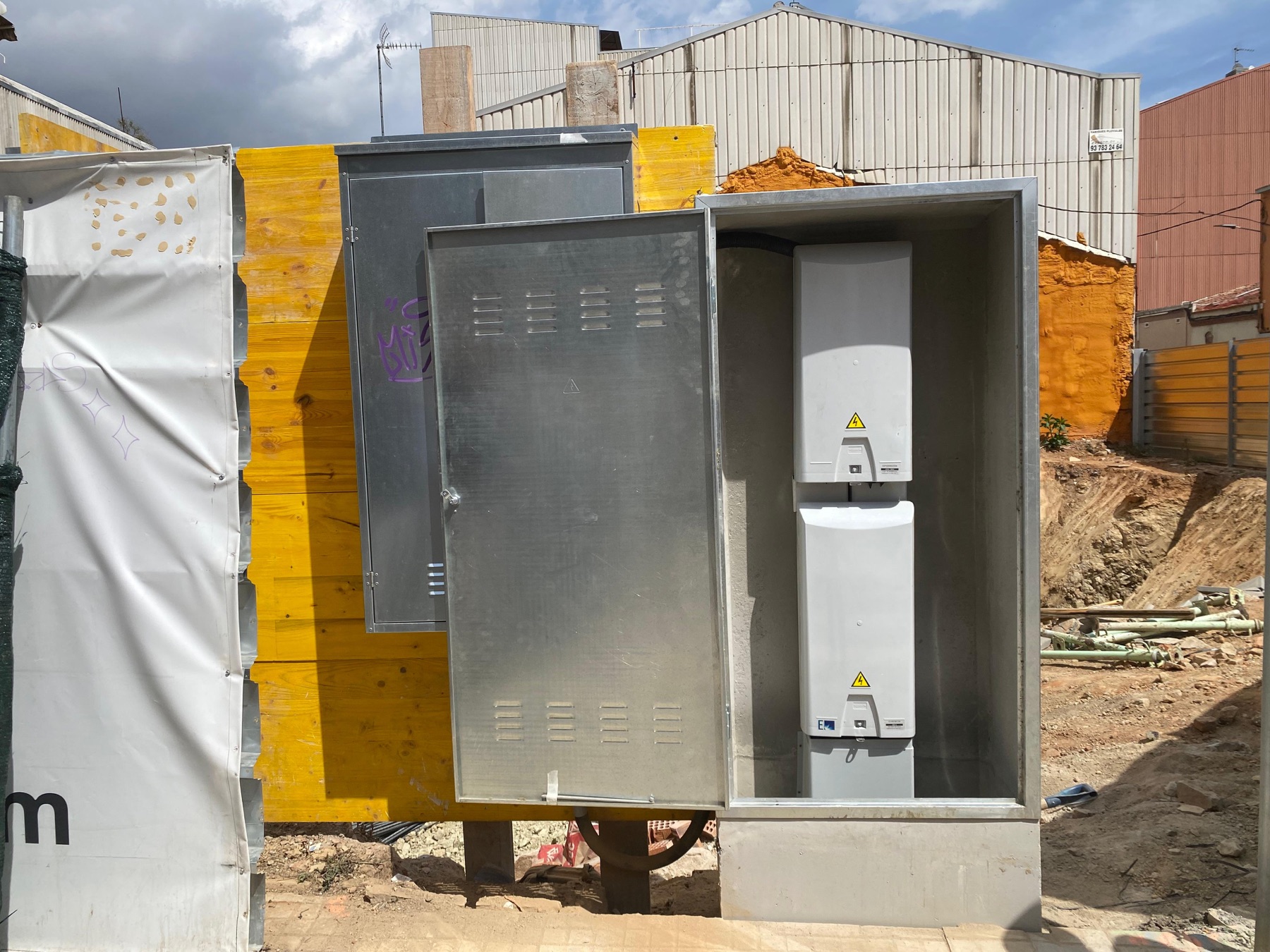 Provisional de obra · acometida y CGP en obra de Terrassa