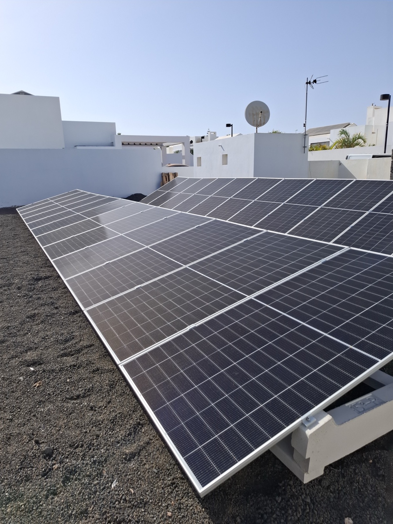 Rooftop solar panels on a residential home
