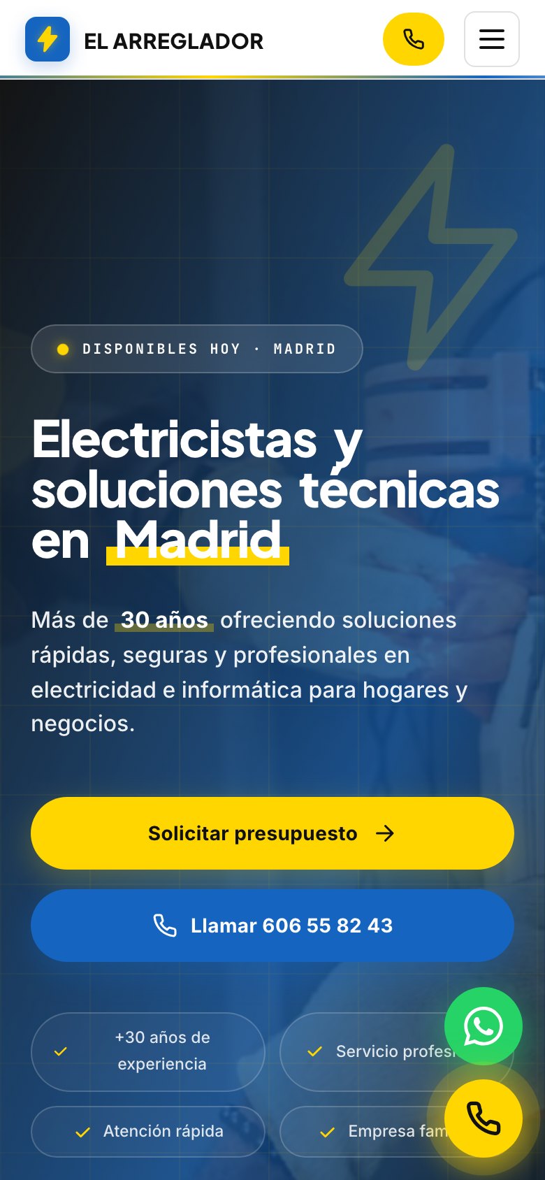 El Arreglador en móvil