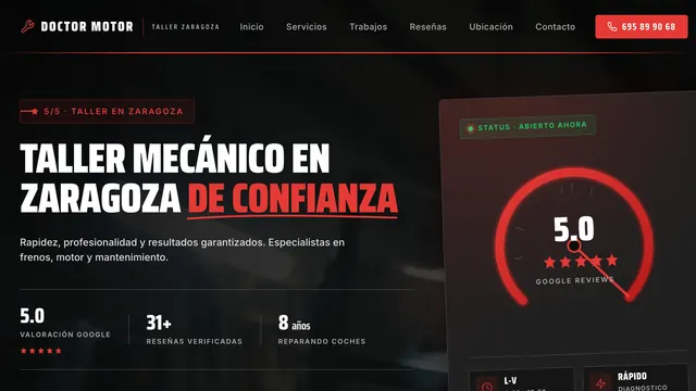 Portada de la web de Doctor Motor