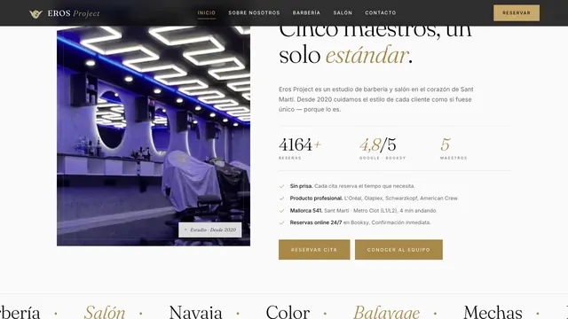 Portada de la web de Eros Project