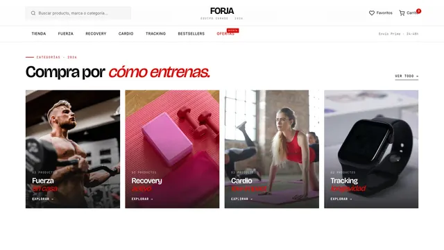 Portada de la web de FORJA Fitness