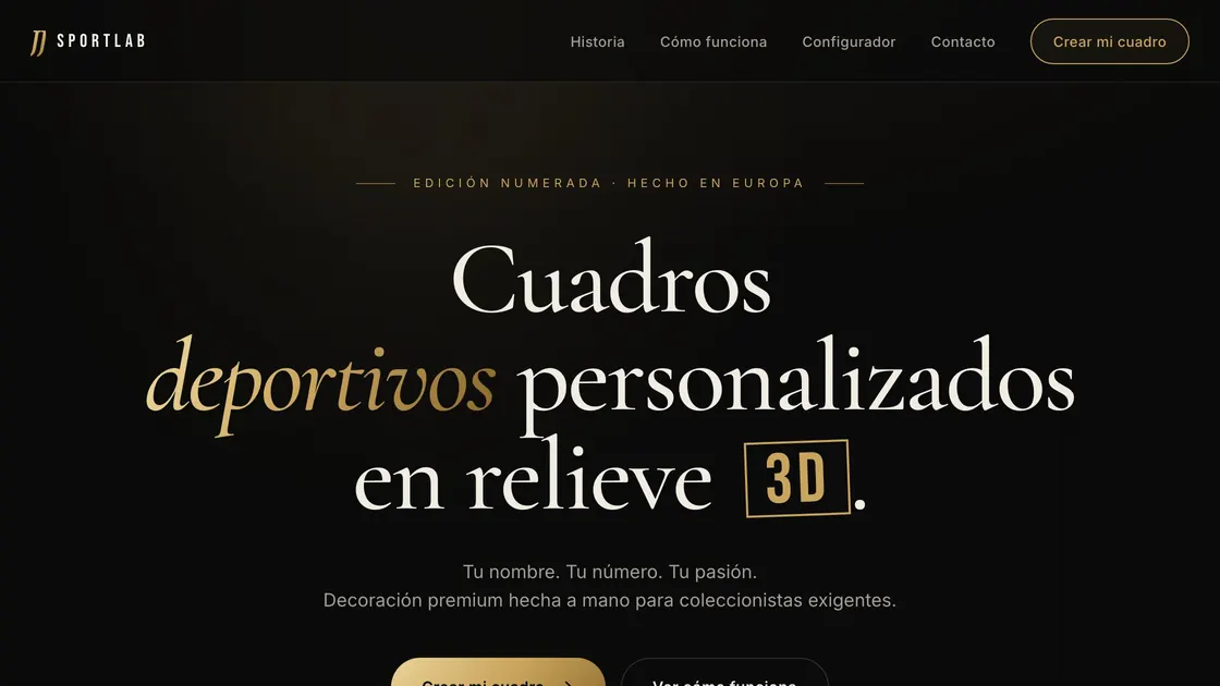 Tienda online de JJ Sportlab: cuadros deportivos personalizados con configurador, desarrollada por WebsBarcelona