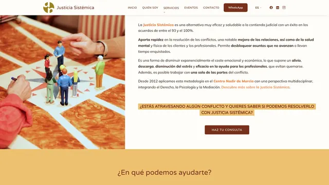 Portada de la web de Justicia Sistémica