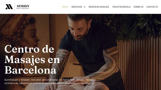 Portada de la web de Morris Body Massage