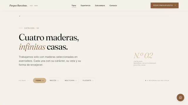 Portada de la web de Parquet Barcelona