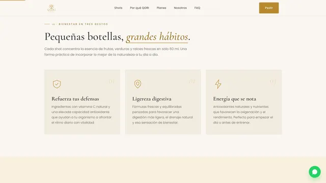 Portada de la web de QORI