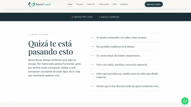 Portada de la web de SocioCoach