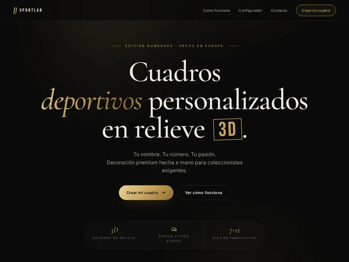 Tienda online de equipaciones deportivas diseñada para JJ Sportlab