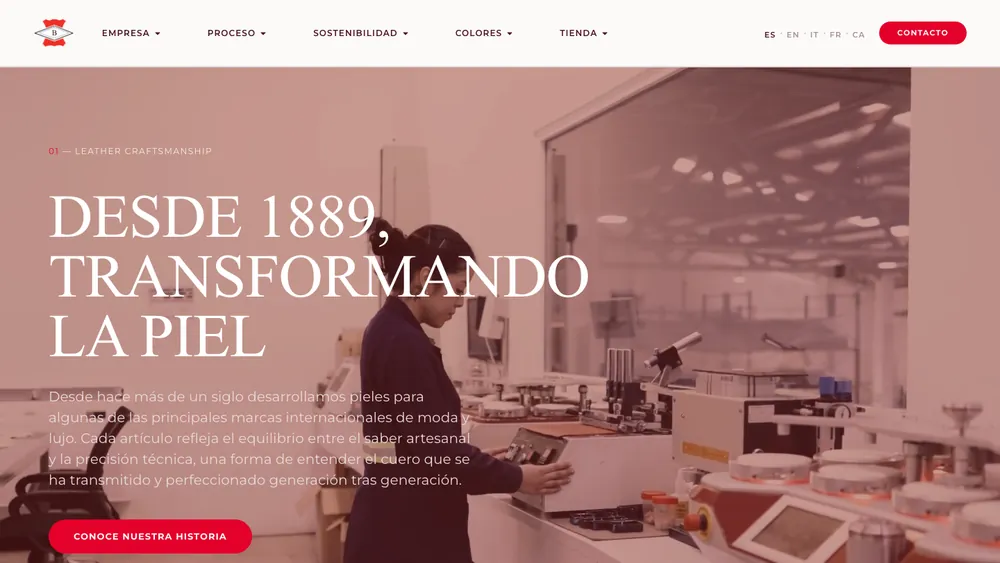 Diseño web profesional en Barcelona: web de Curtidos Badia, curtidos de piel desde 1889