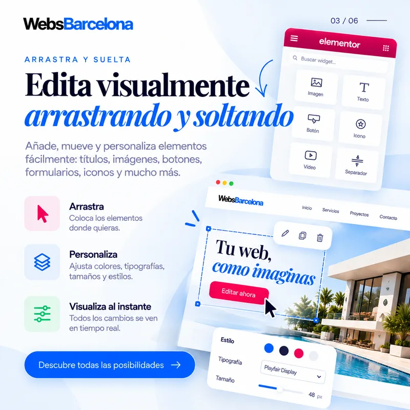 Edita tu web visualmente arrastrando y soltando elementos con Elementor